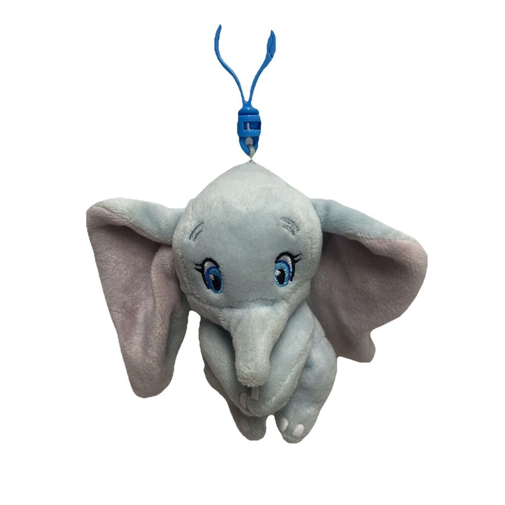 TY Beanie Baby DUMBO the Disney Elephant (Plastic Key Clip - 3.5 inch)